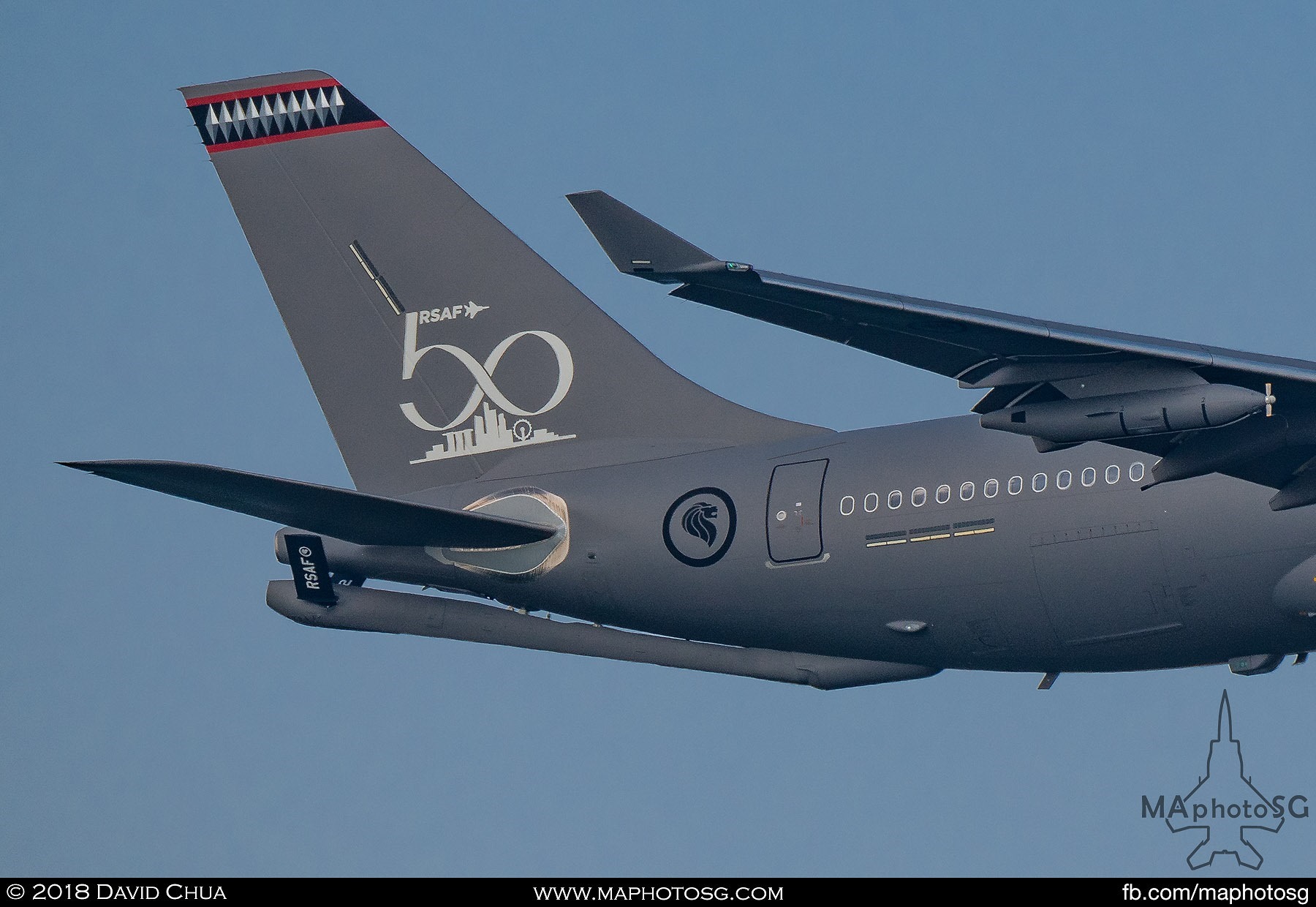 RSAF50 Tail Fin Detail of Republic of Singapore Air Force A330-MRTT (761)