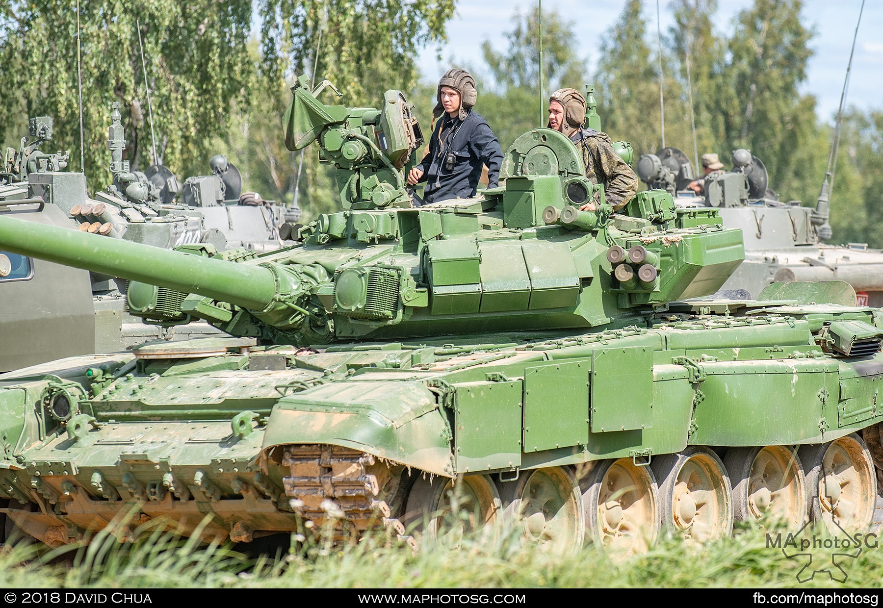 15. T-90S MBT with its crew ready to roll out 