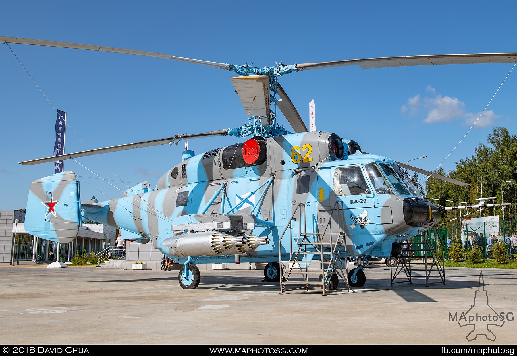 17. Kamov Ka-29 "Helix-B" Assualt Transport helicopter on static display at the Patriot Park Expo Centre