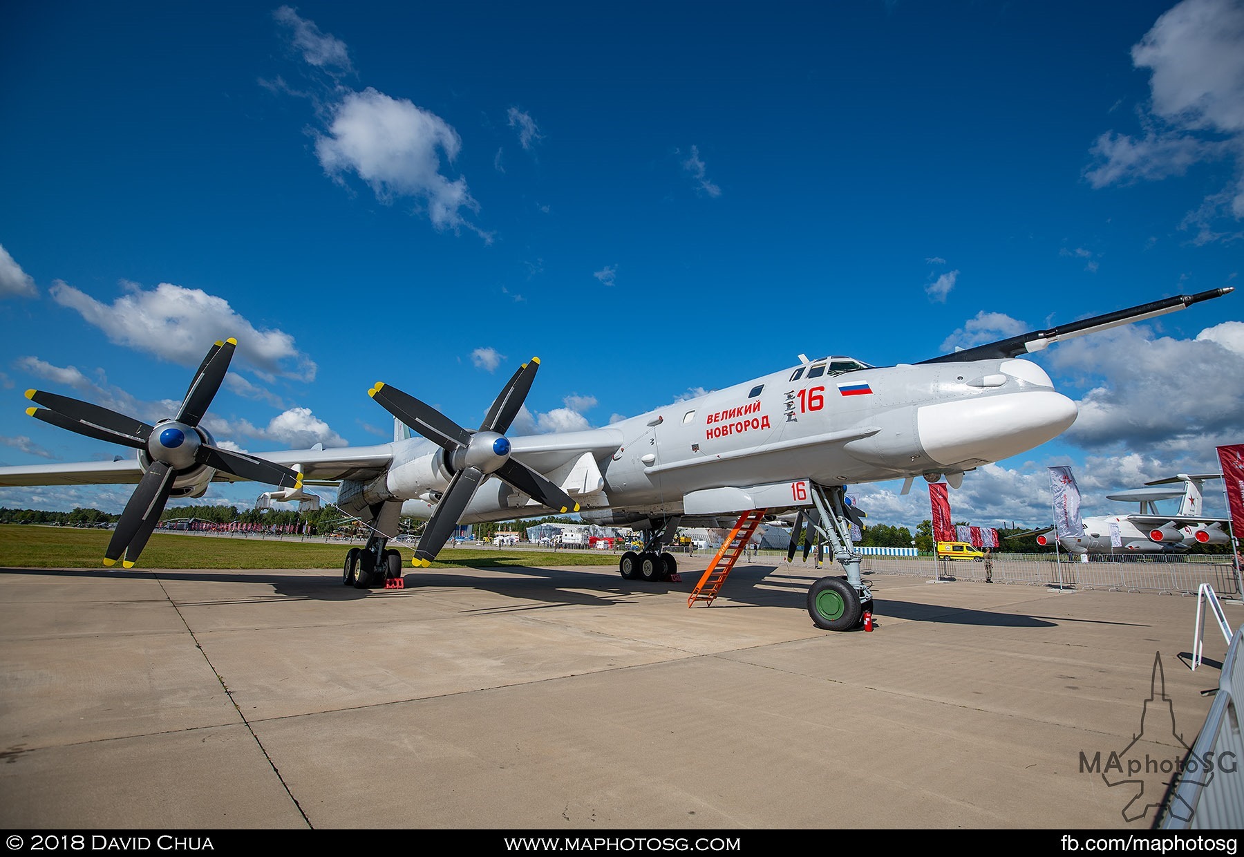 21. Tupolev Tu-95mc strategic bomber is the latest version of the "Bear" that has been in service with the Russian Air Force since 1957