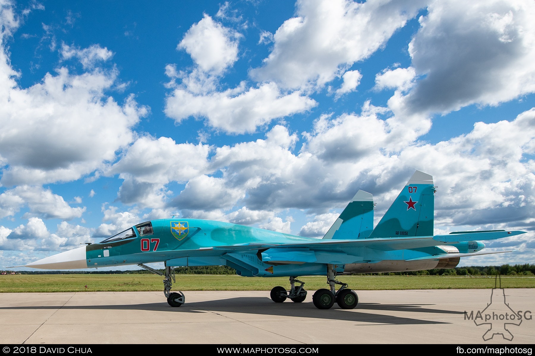 39. Su-34 "Fullback" taxiing back to flight line after its performance