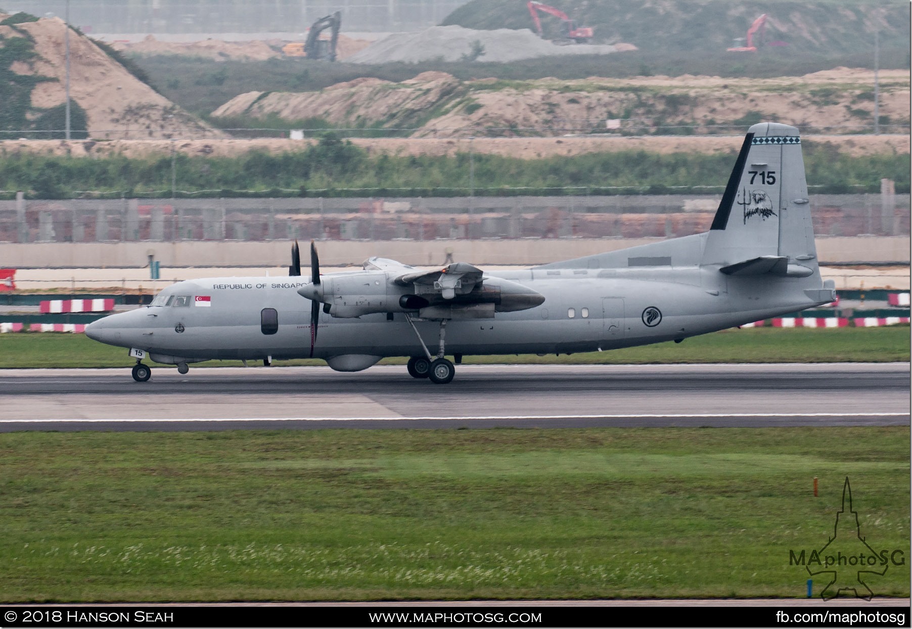 14. RSAF Fokker 50 MPA returning to Changi Air Base