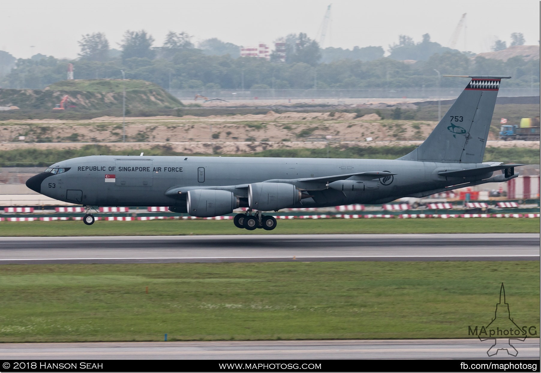 13. RSAF KC-135R Stratotanker returning to Changi Air Base