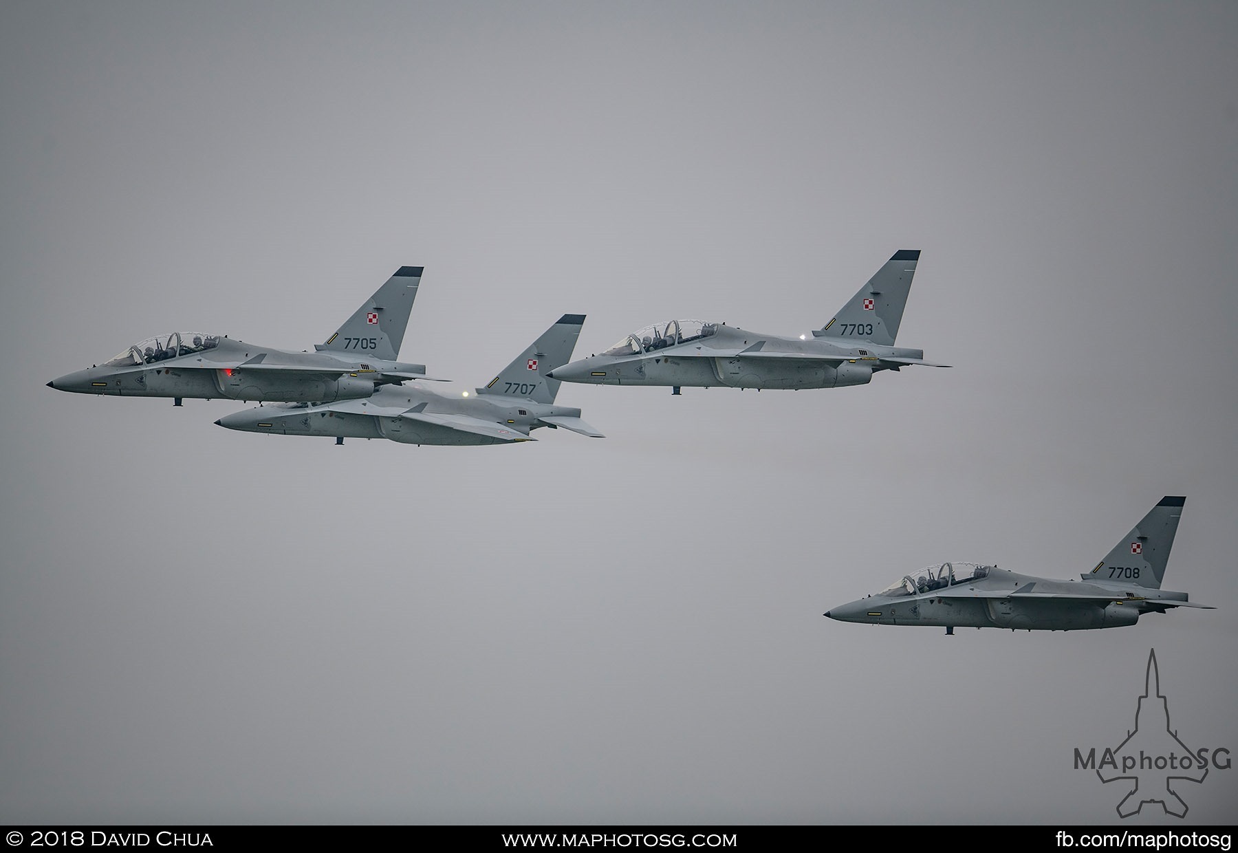 19. Formation of 4 Polish Air Force M-346 "Bielik" did a flypast over the airfield