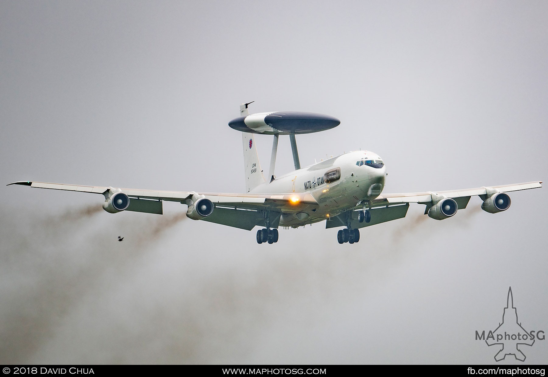 29. NATO E-3A Sentry AWACS did a flypast over the runway