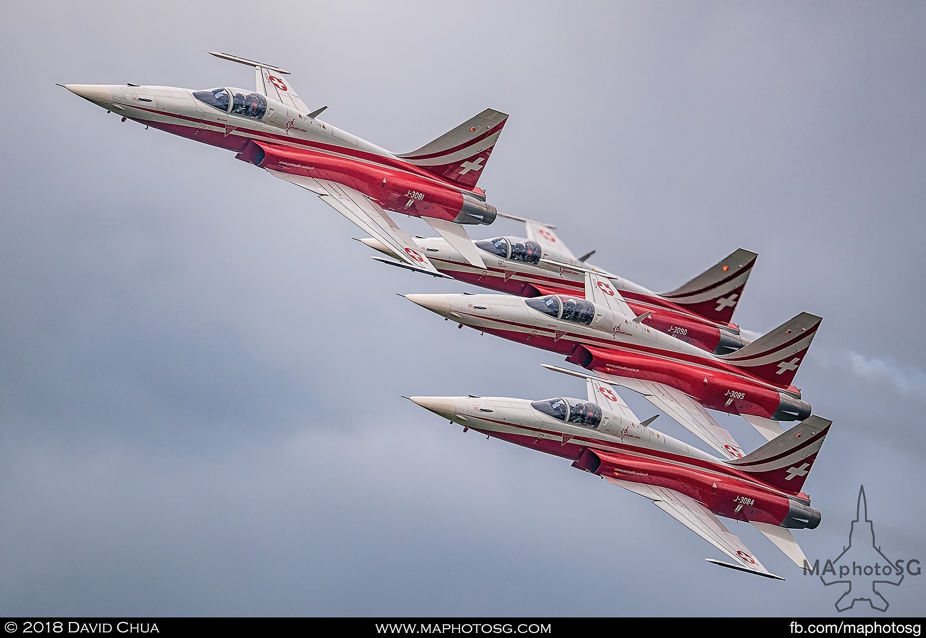 33. F-5E Tiger IIs of the Swiss Air Force Patrouille Suisse Team