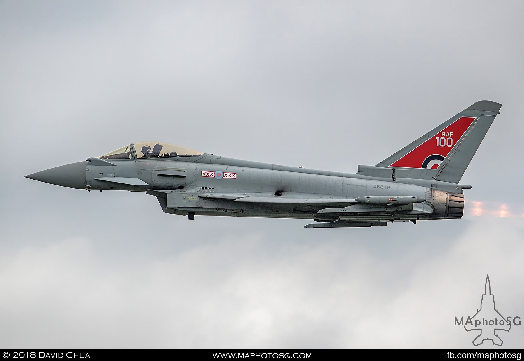 34. Royal Air Force Eurofighter Typhoon FGR4 with 100 Years of RAF tailflash