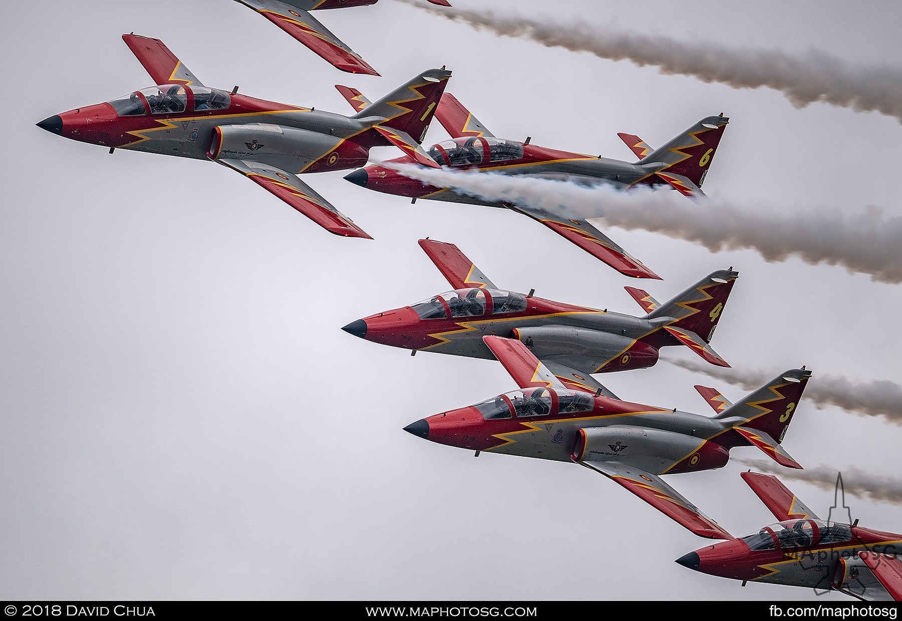 37. Casa C-101 Aviojets of the Spanish Air Force Patrulla Águila Team