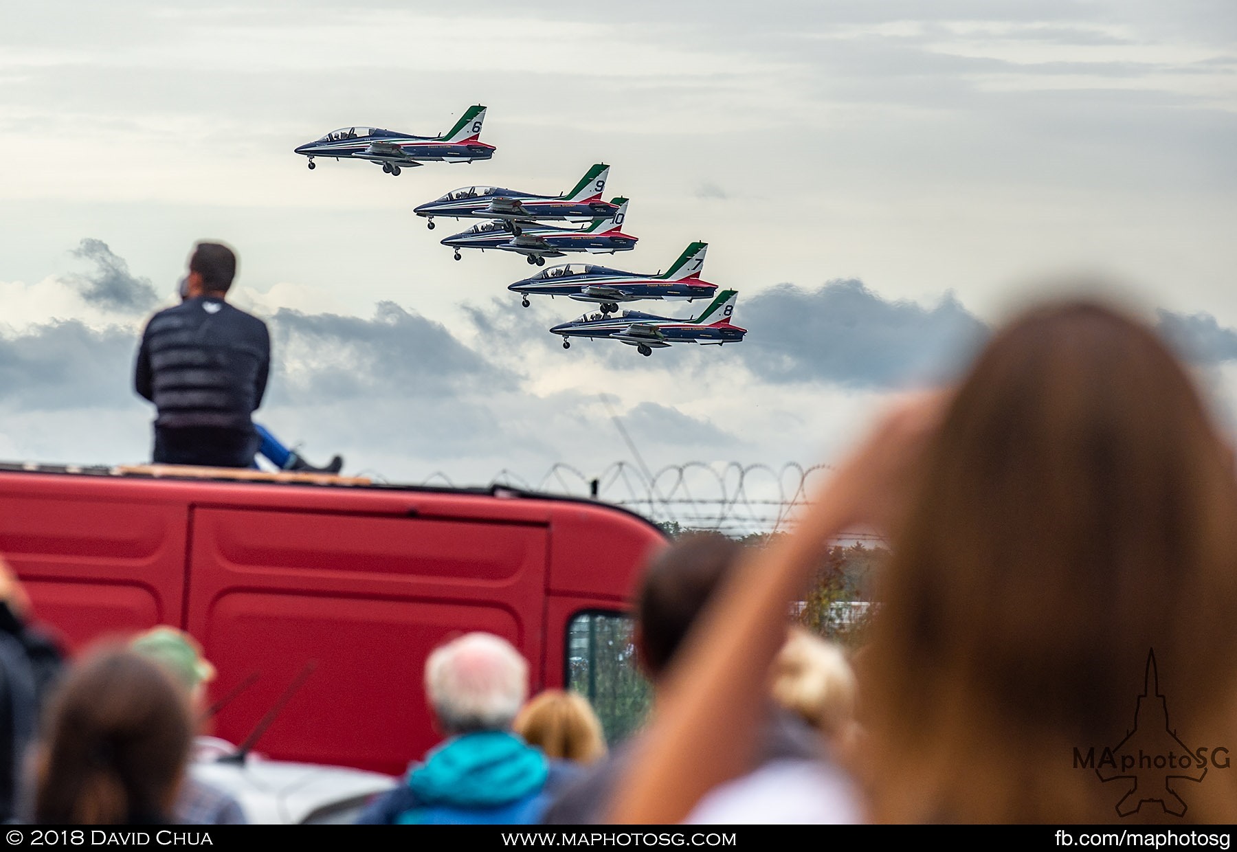 55. Italian Air Force Display Team Frecce Tricolori wows the crowd