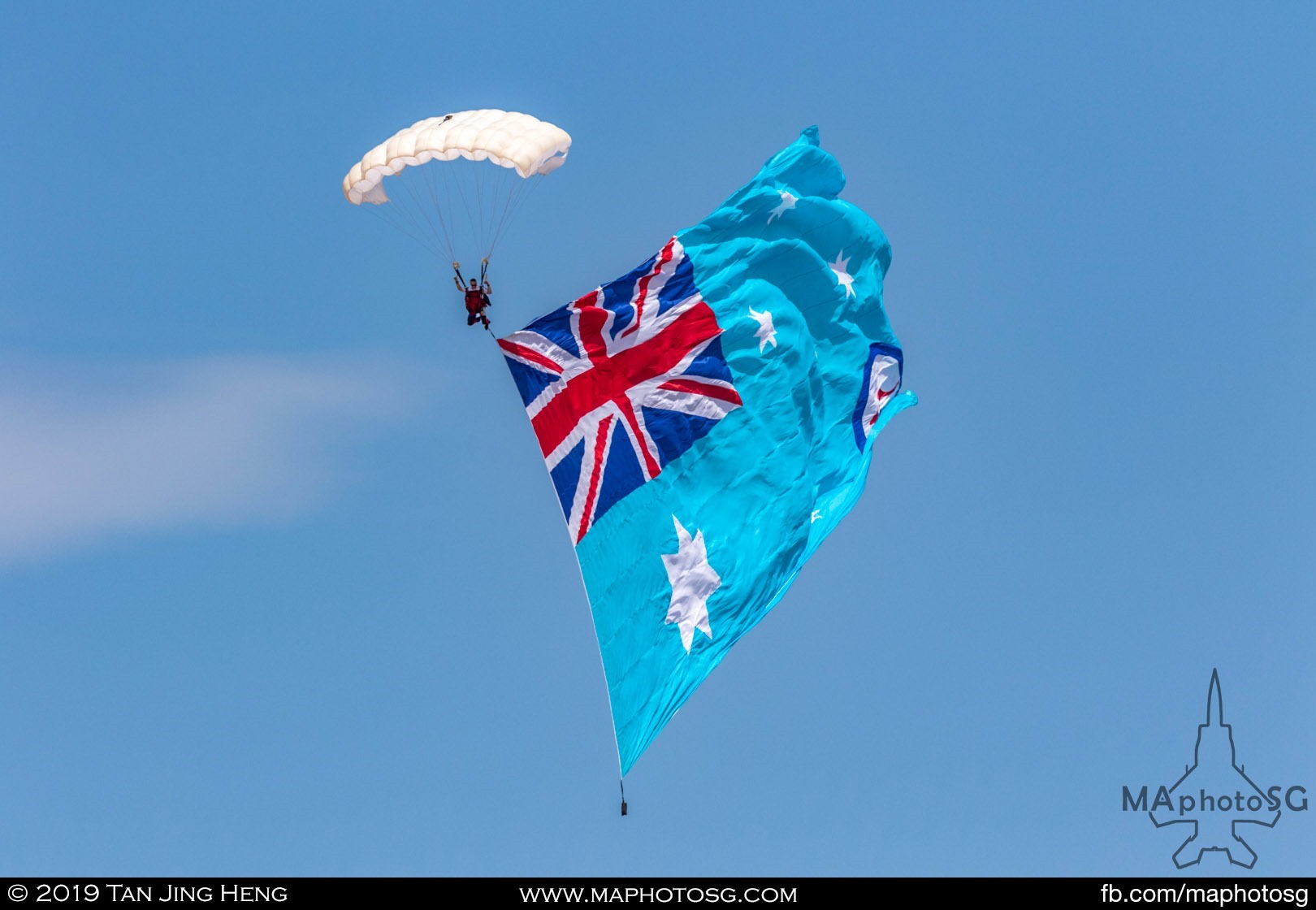 Parachute Display with RAAF Ensign Flag