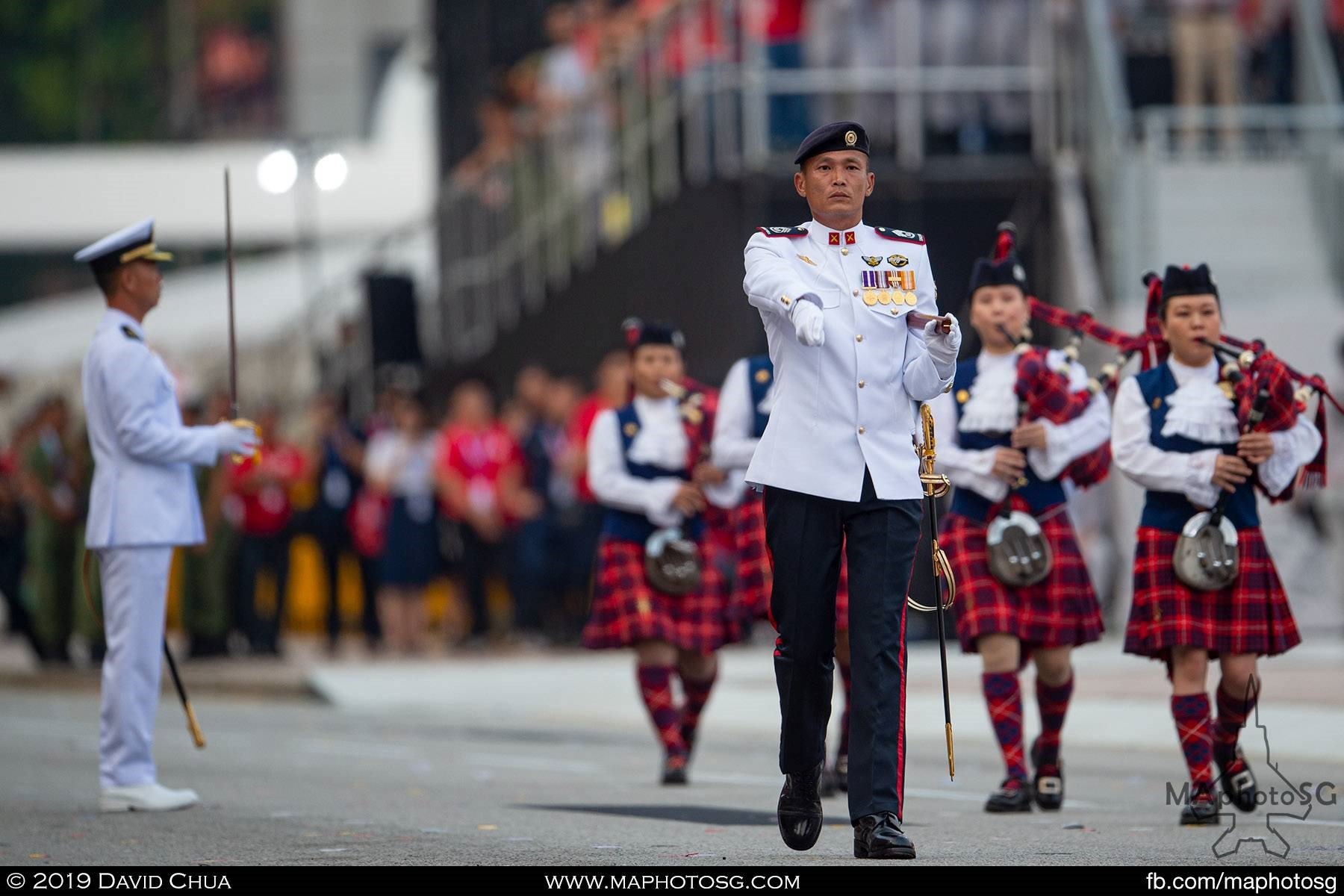 Parade Regimental Sergeant Major, MWO Chong Wee Keong from 3 Division Artillery