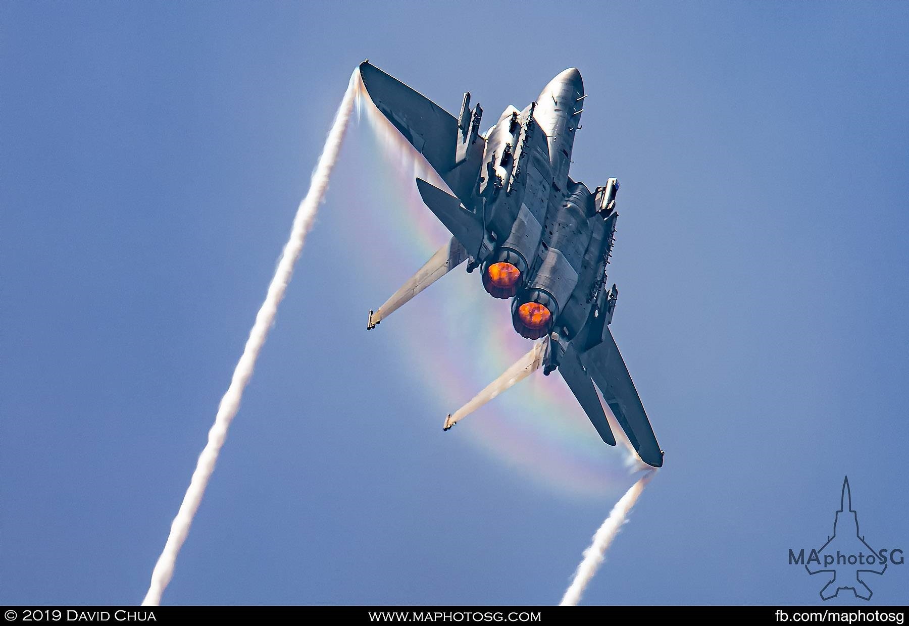 RSAF F-15SG performs the vertical climb after a High-G turn
