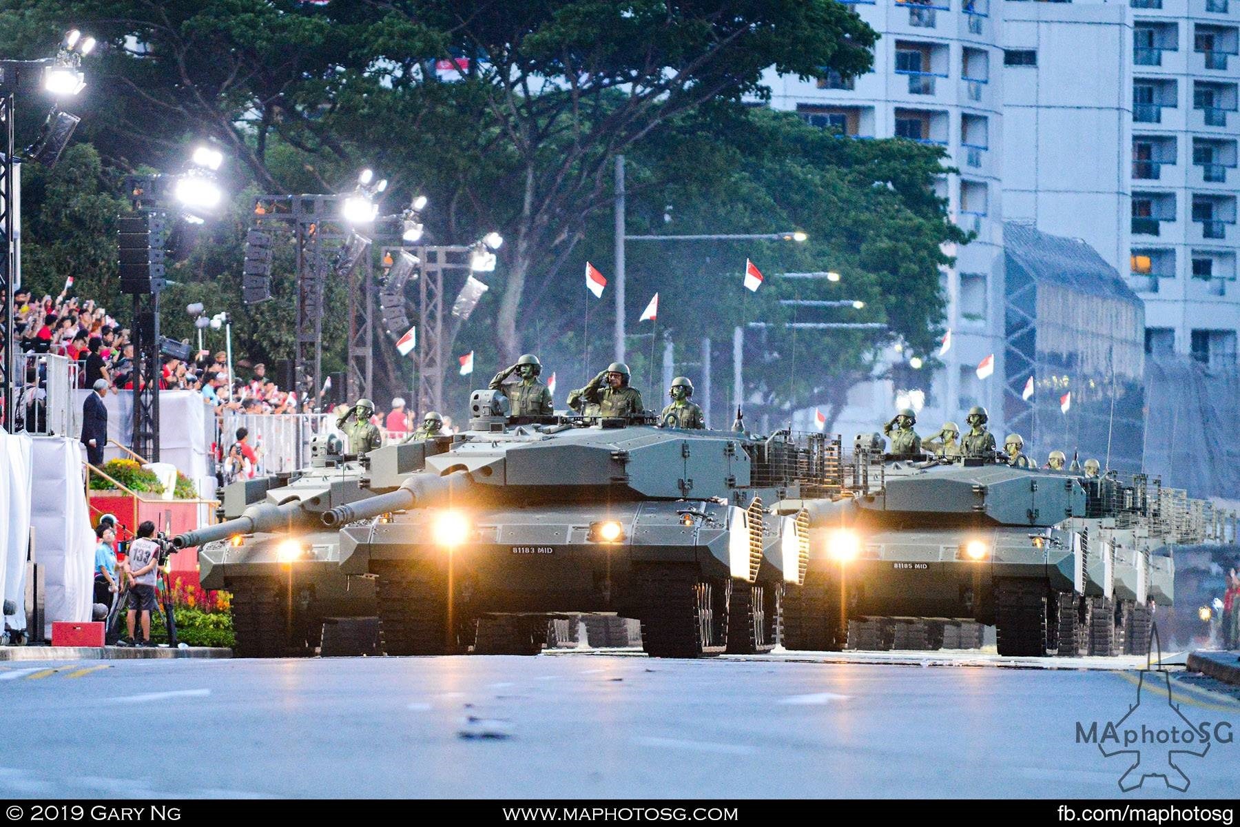 Mobile Column lead by LTC (NS) Chin Chee Whye and BG (RET) Colin Theseira in the Leopard 2SG tank