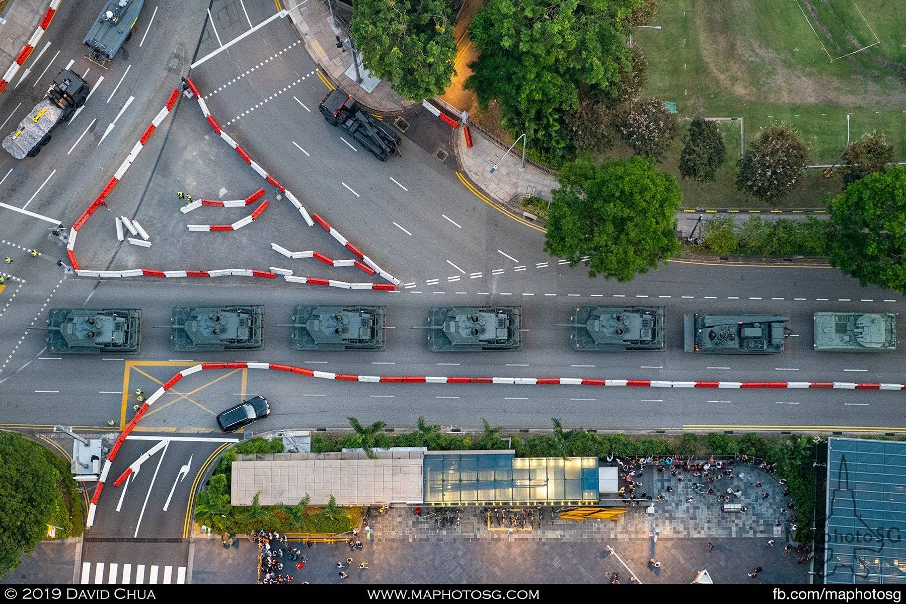 View of Mobile Column along the roads beside City Hall MRT Station 