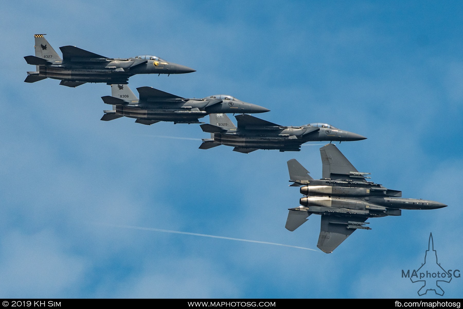 RSAF F-15SGs return to base after a sortie