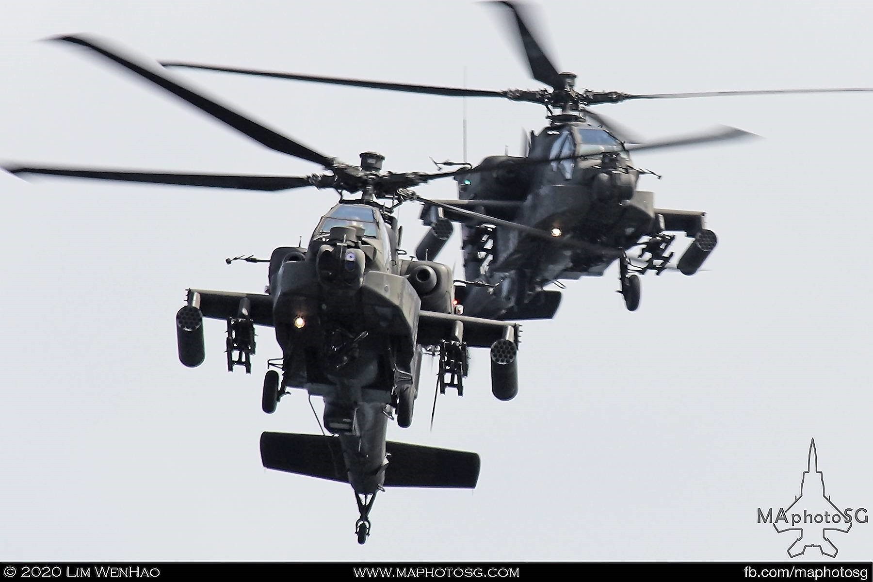 RSAF AH-64D Apaches perform the Hover Pass