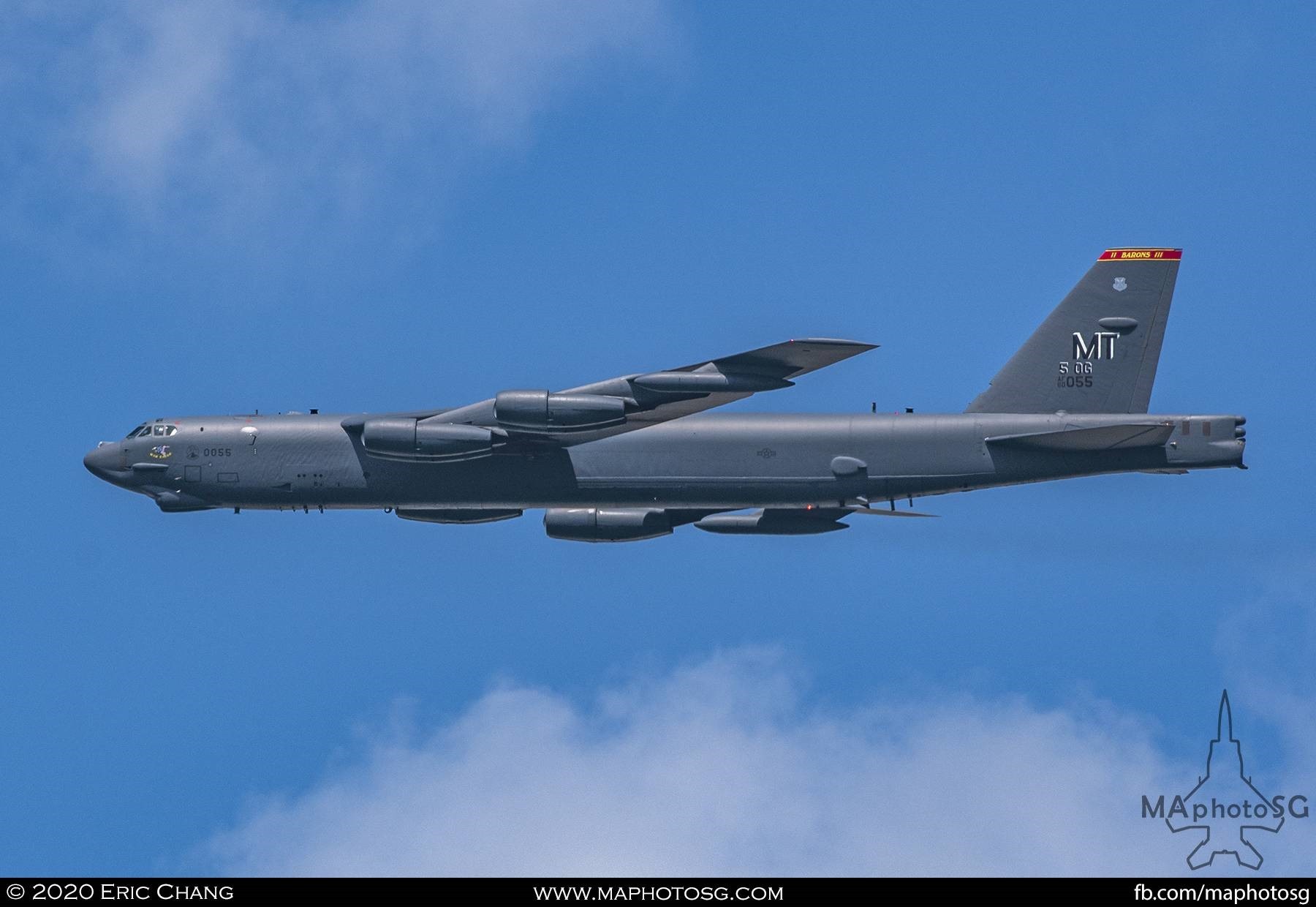 USAF B-52H Stratofortress making a flypast on Saturday afternoon.