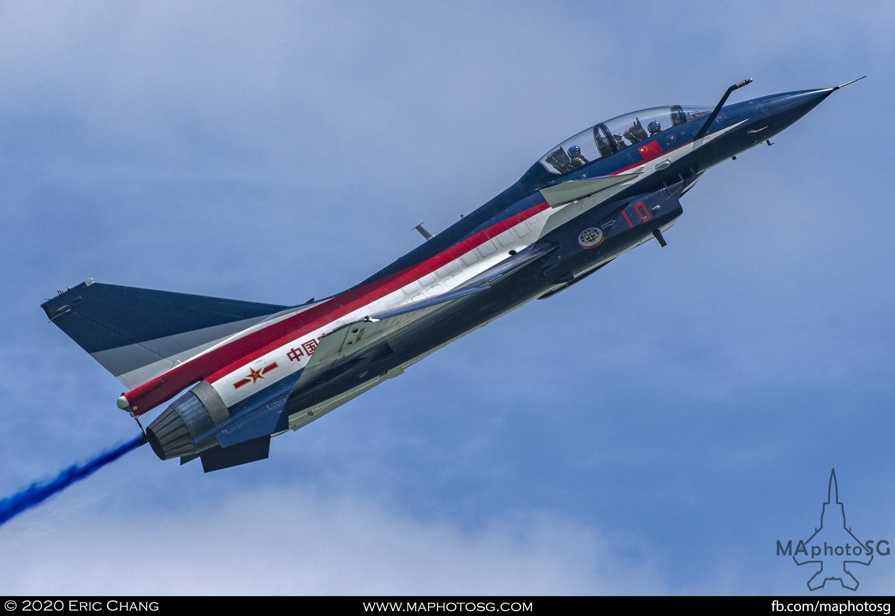 Chengdu J-10 aircraft of the PLAAF Ba Yi Aerobatics Team