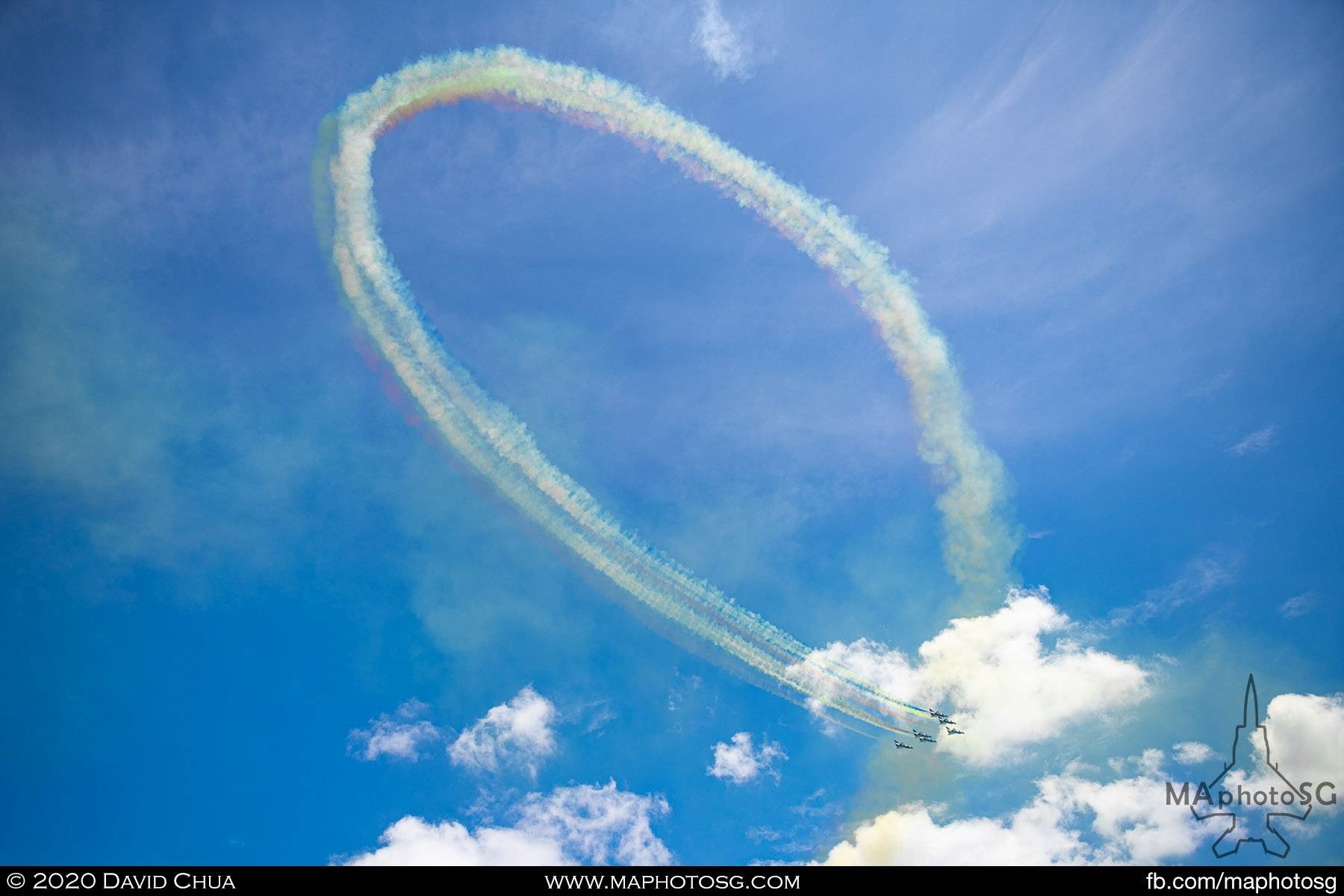 PLAAF Ba Yi Aerobatics Team performs a loop in formation