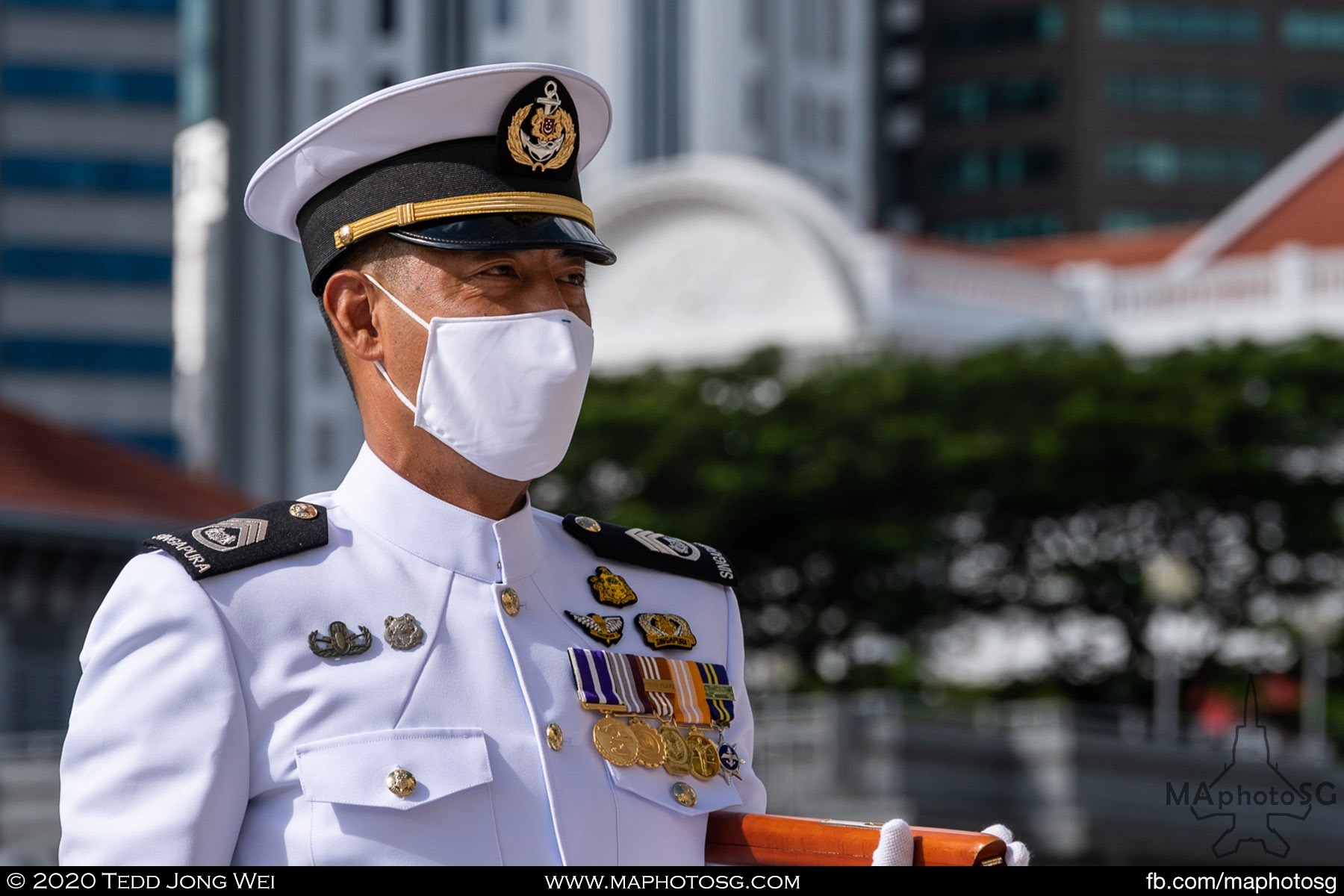 Master Warrant Officer (MWO) David Ling is the Parade Regimental Sergeant Major for this year's Parade@Padang.