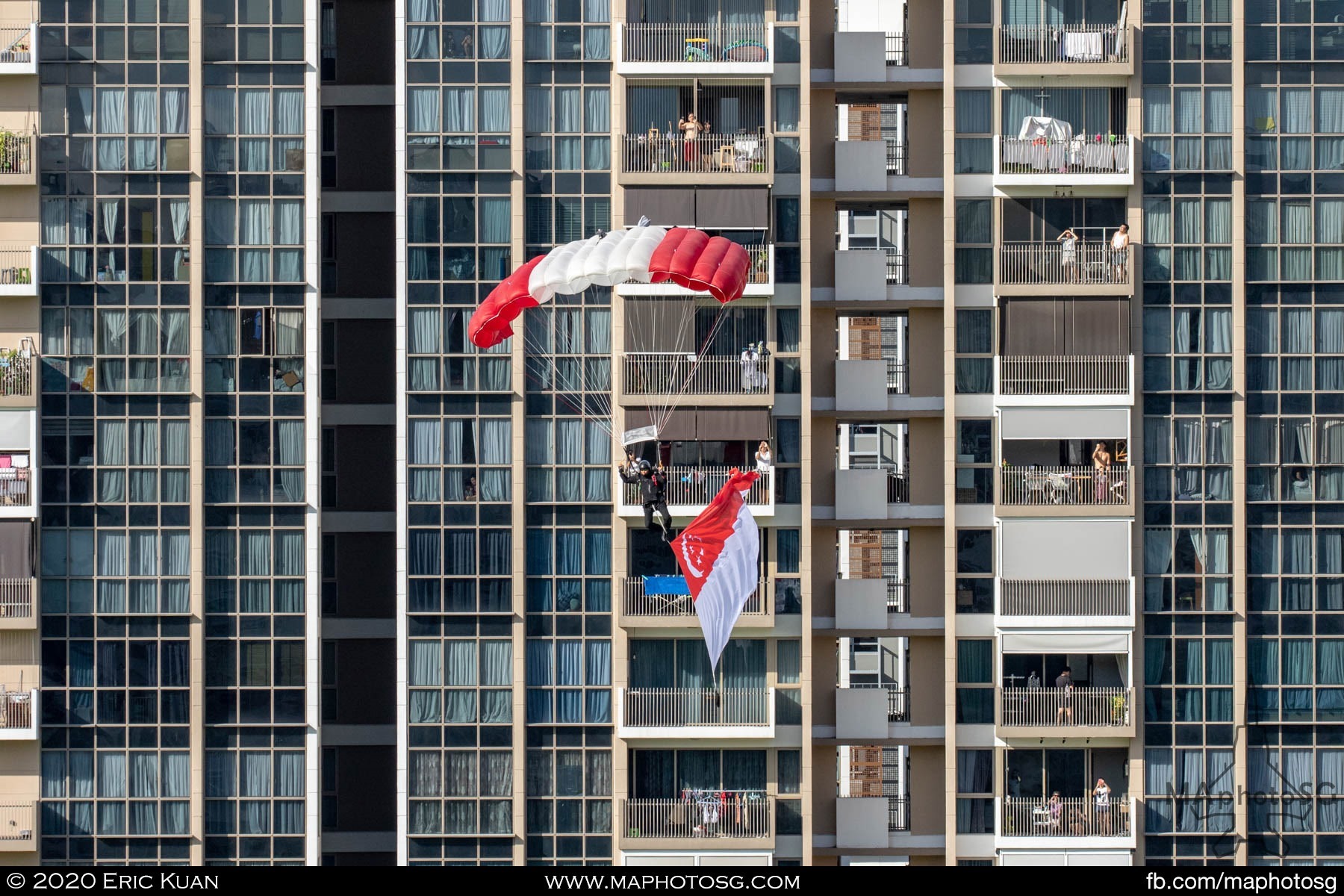 A Red Lion comes in for a landing near the Sengkang General Hospital.