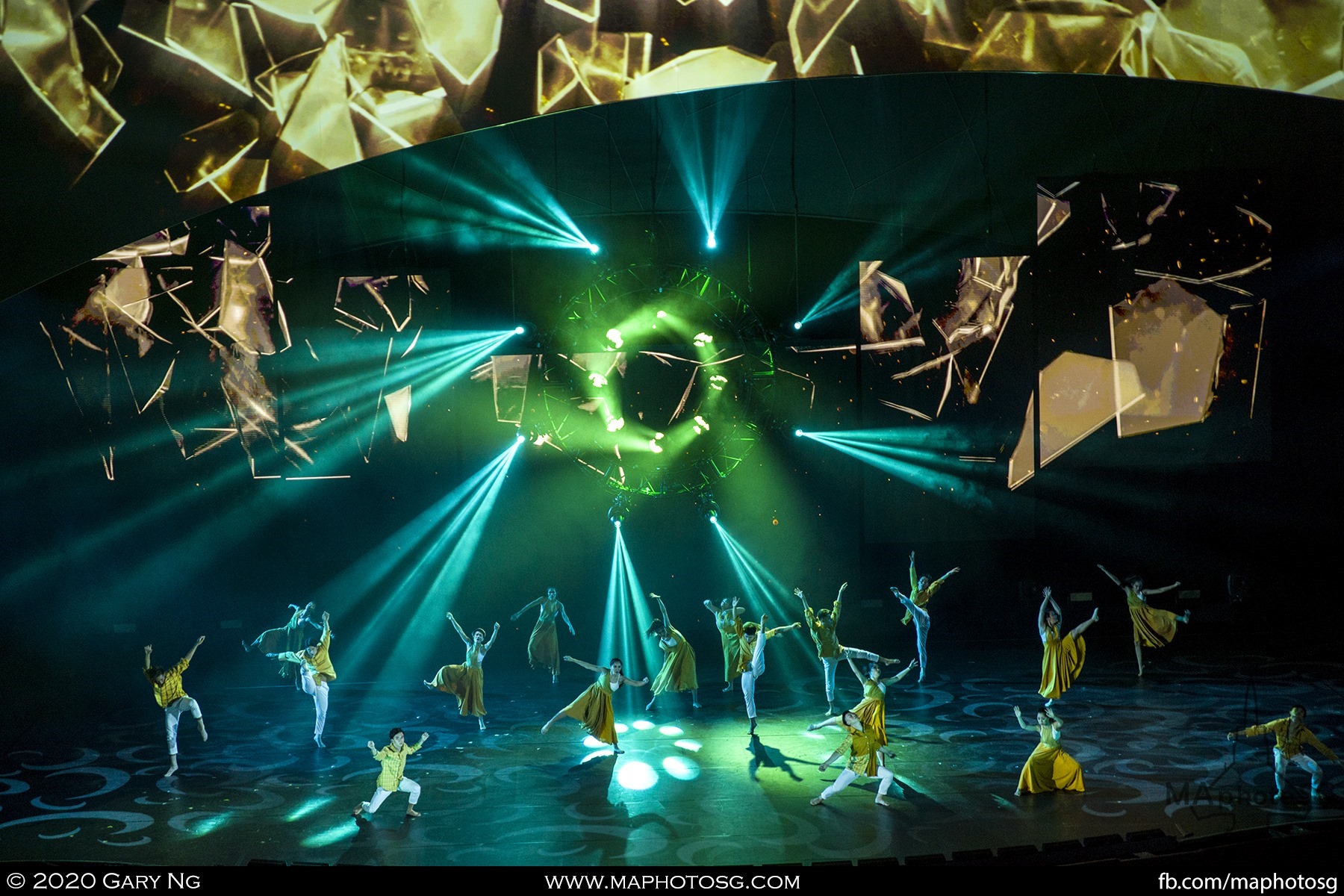 Dancers perform "The Storm", set against Erik Satie's Gymnopedie No. 1, at the NDP 2020 Evening Show.