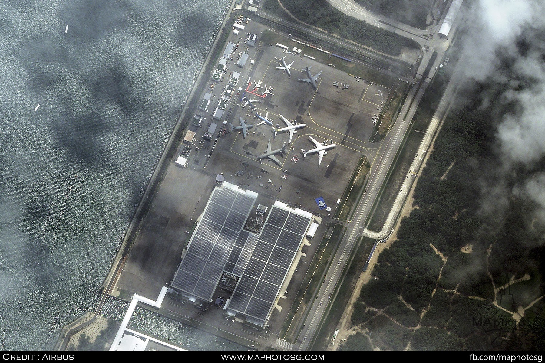 Airbus features for the first time high resolution Pléiades Neo satellite image of Singapore Airshow site