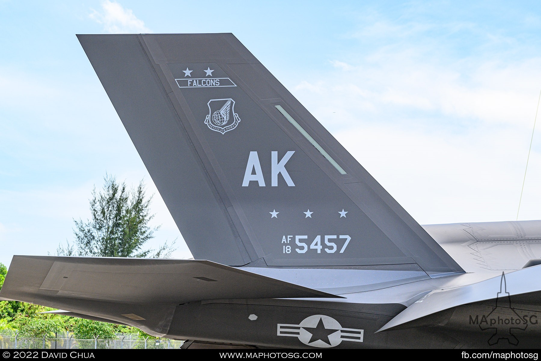 Tail detail of the F-35A