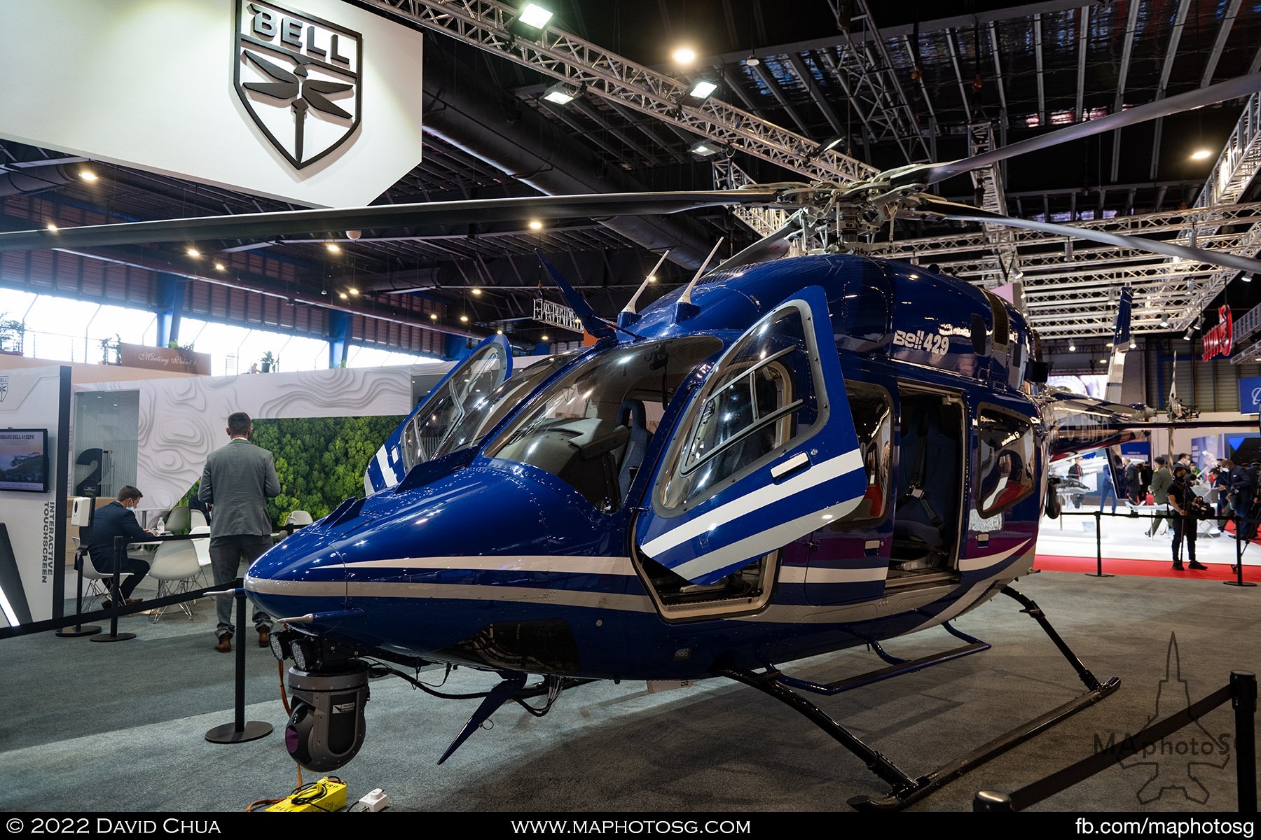 Paramilitary configured Bell 429 helicopter first time being shown by the company in APAC