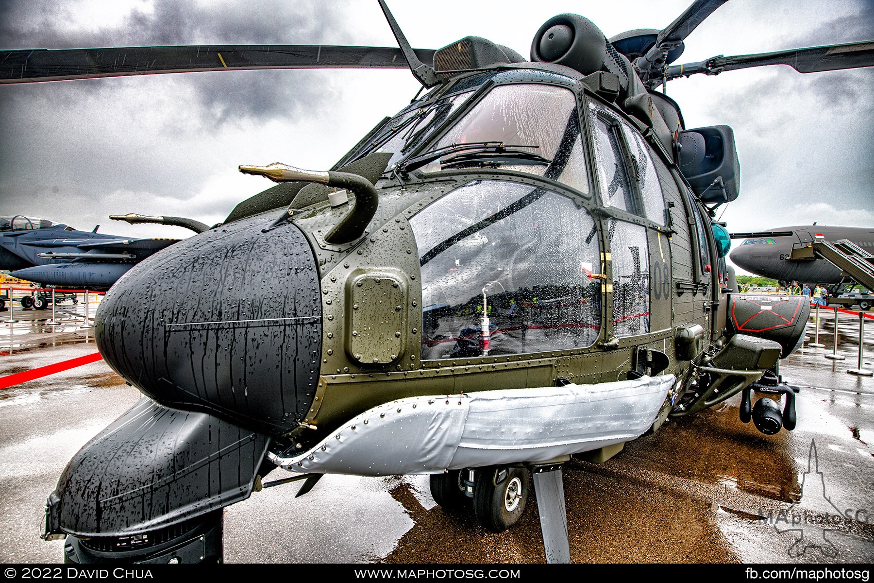 This Airbus H225M helicopter decked out in an impressive array of sensors is the latest piece of equipment to enter RSAF service and also the first time the H225M is displayed in an airshow