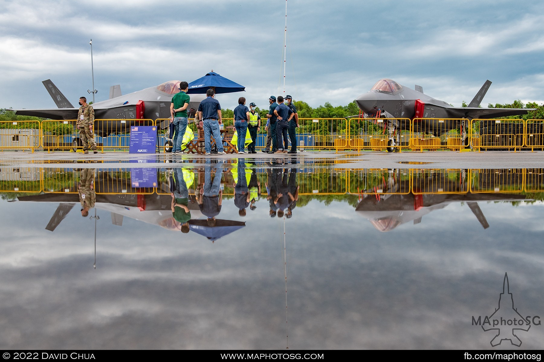 Pair of USAF F-35A Lightning IIs at static display