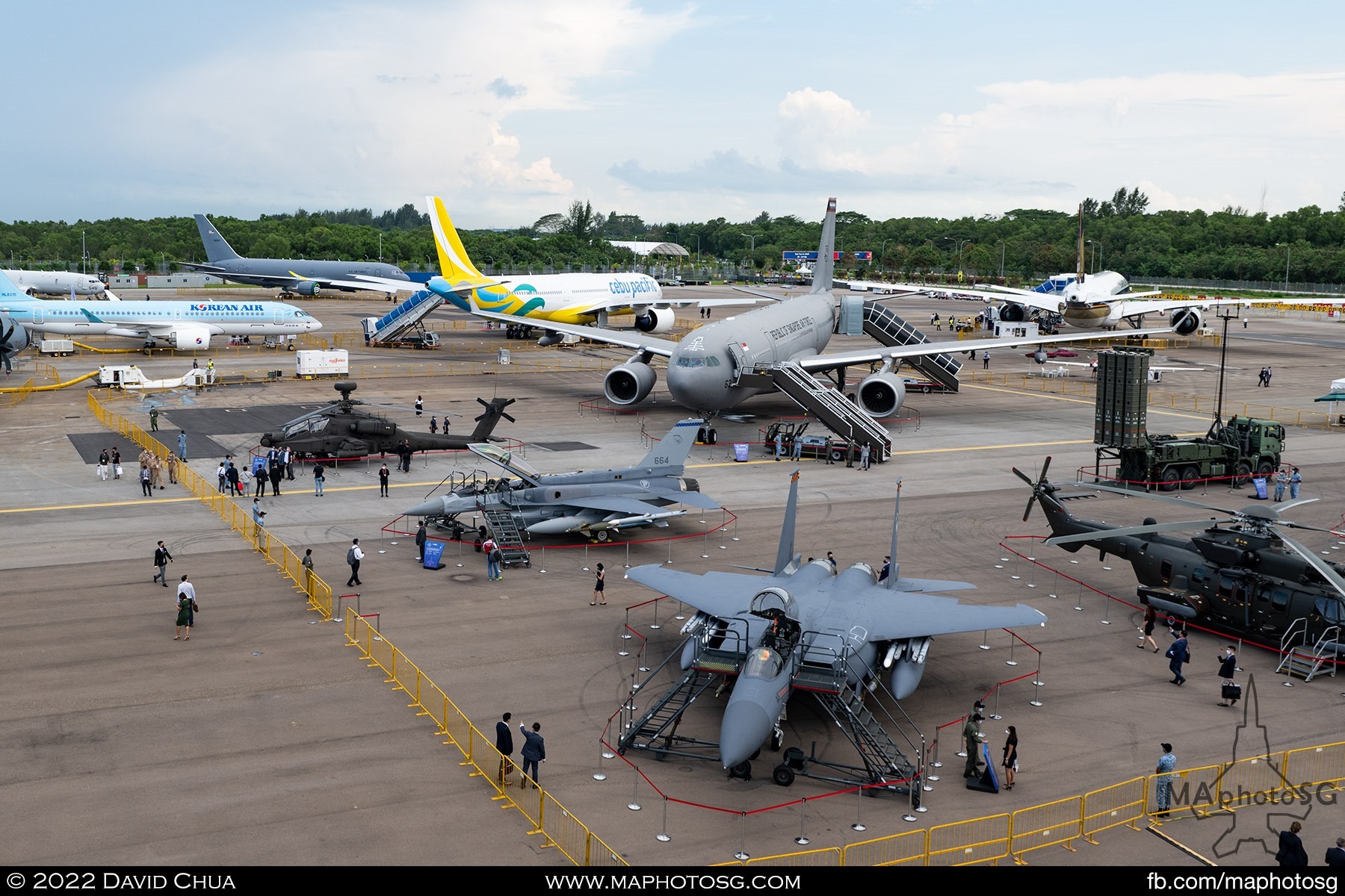 View of static display from the airshow tower