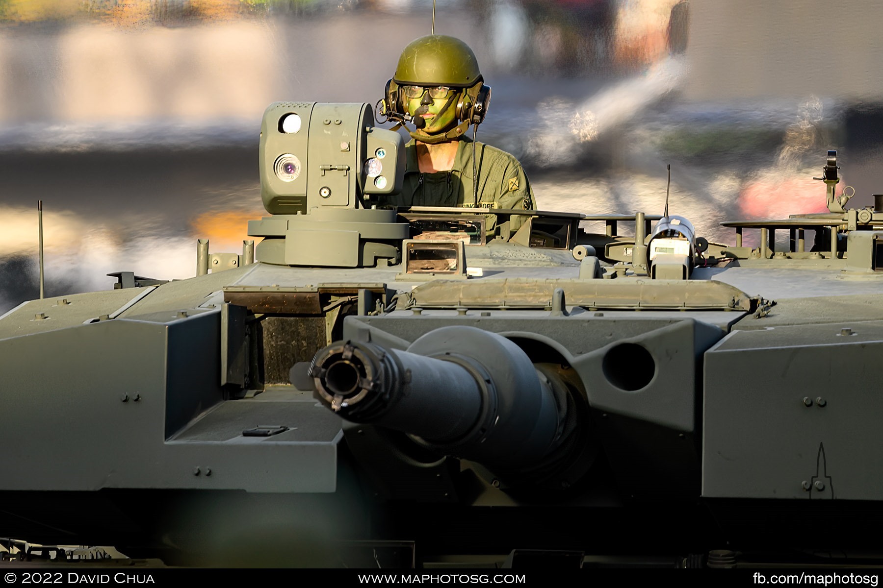 Tank commander of the Leopard 2SG tank