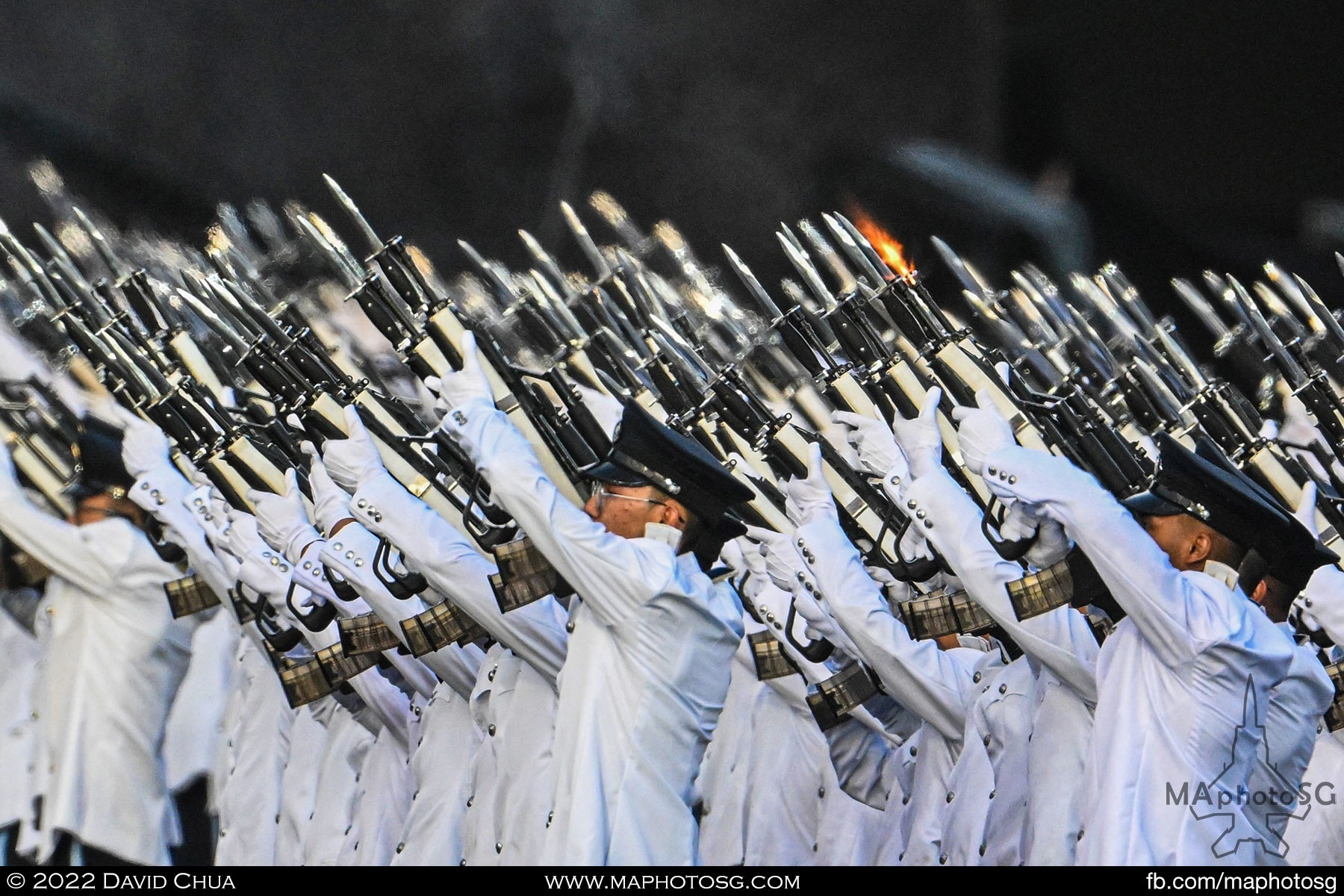 Guard of Honor contigent performing the Feu de joie