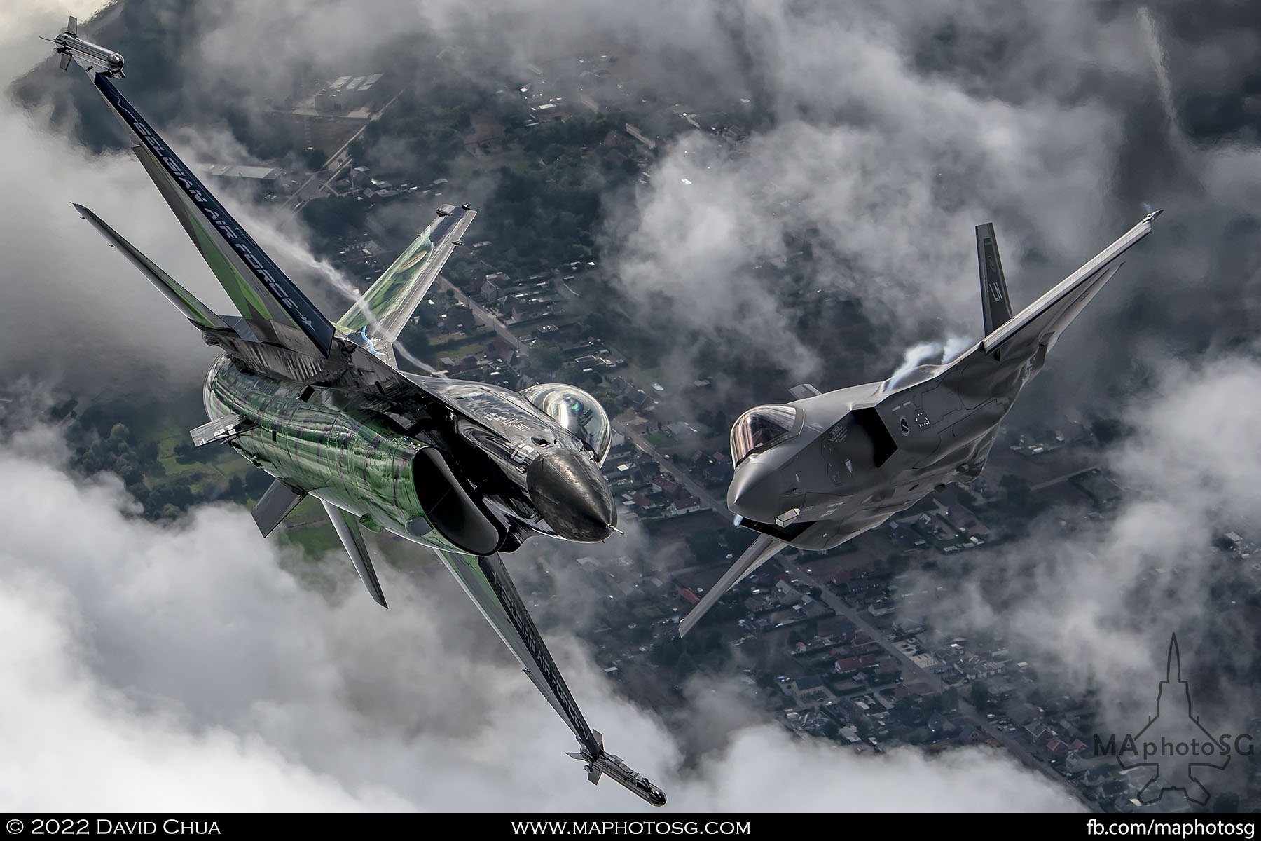 Belgium Air Force F-16 Dream Viper and United States Air Force F-35A
