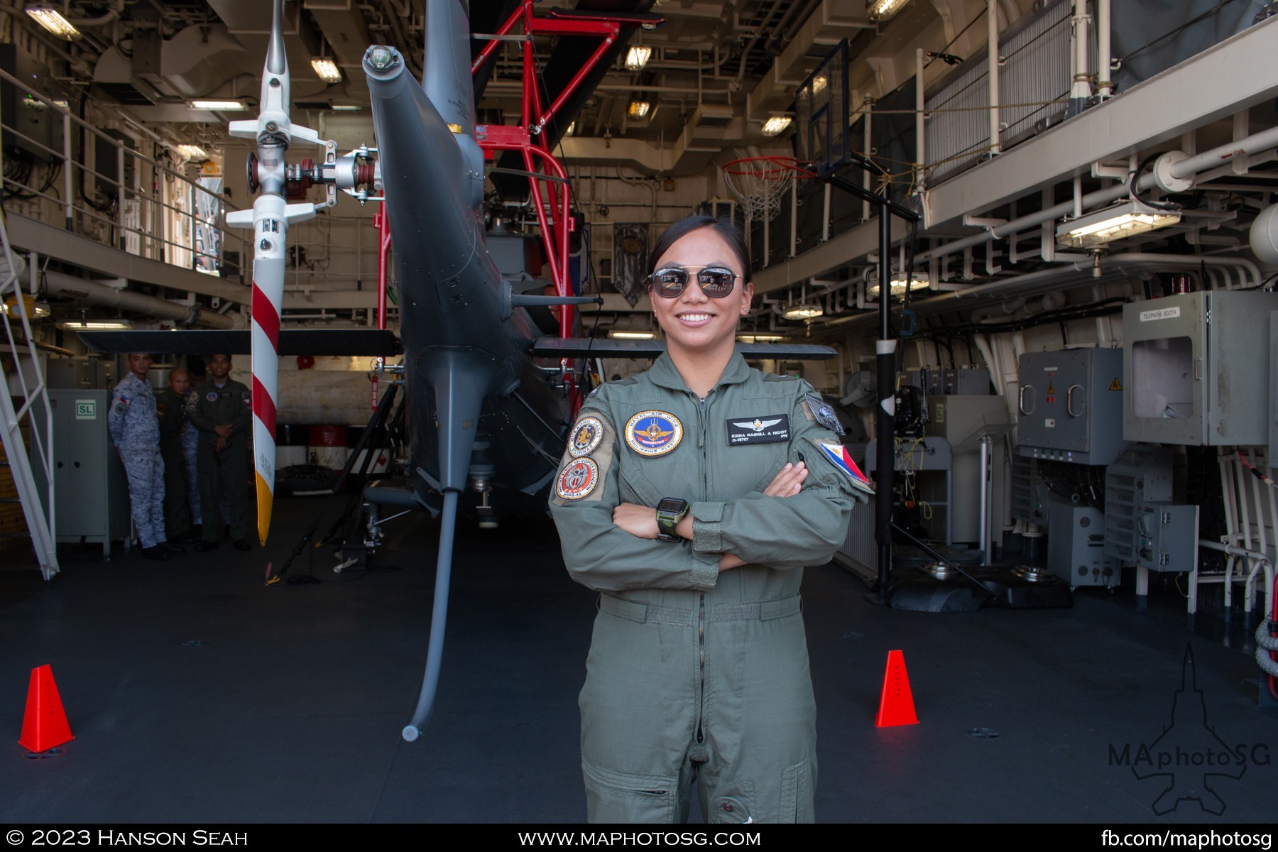 AW109 helicopter pilot on the BRP Antonio Luna (FF-151)