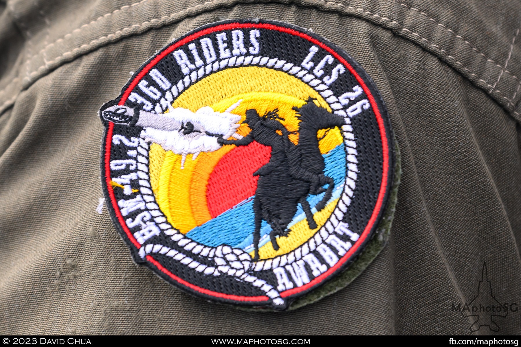 Patch on the pilot of the MH-60 helicopter