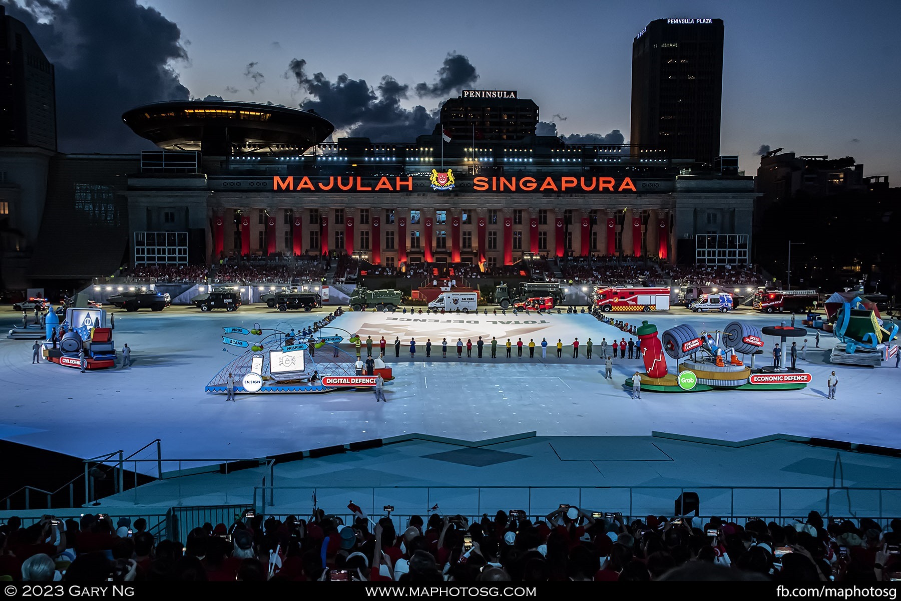 The Total Defence Parade segment of NDP 2023