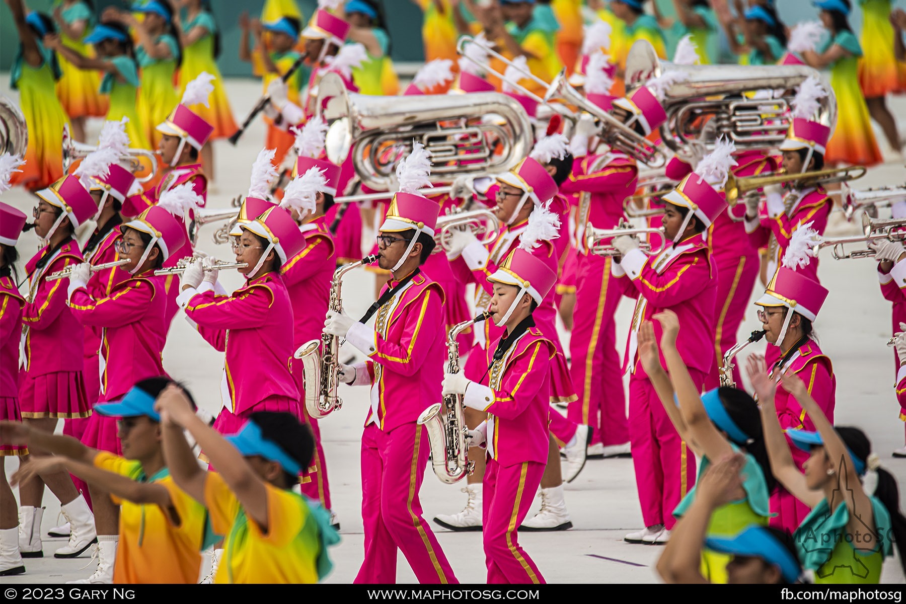 Deyi Secondary School students perform their rendition of Dynamite by BTS during the Pre-Parade segment.