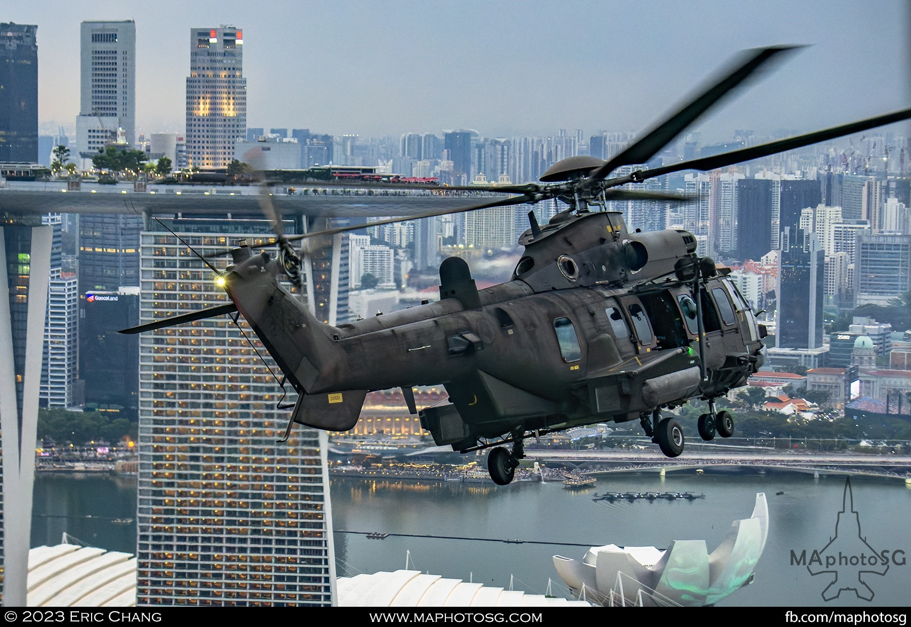 The H225M is one of RSAF newest assets, and is making its NDP debut this year under the Helicopter Group flypast.
