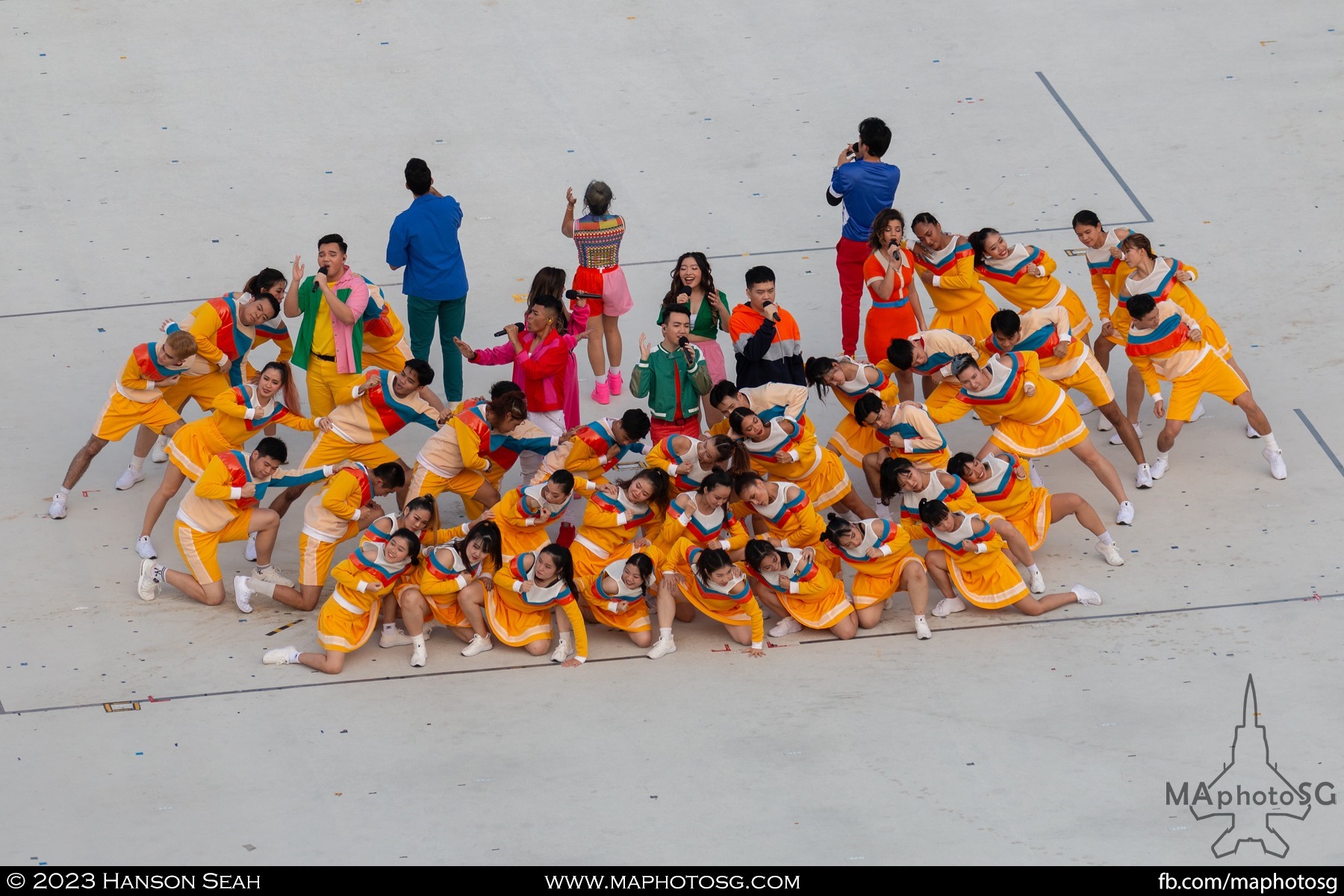 The Island Voices from the Music and Drama Company, performing "Evolution of NDP Songs".