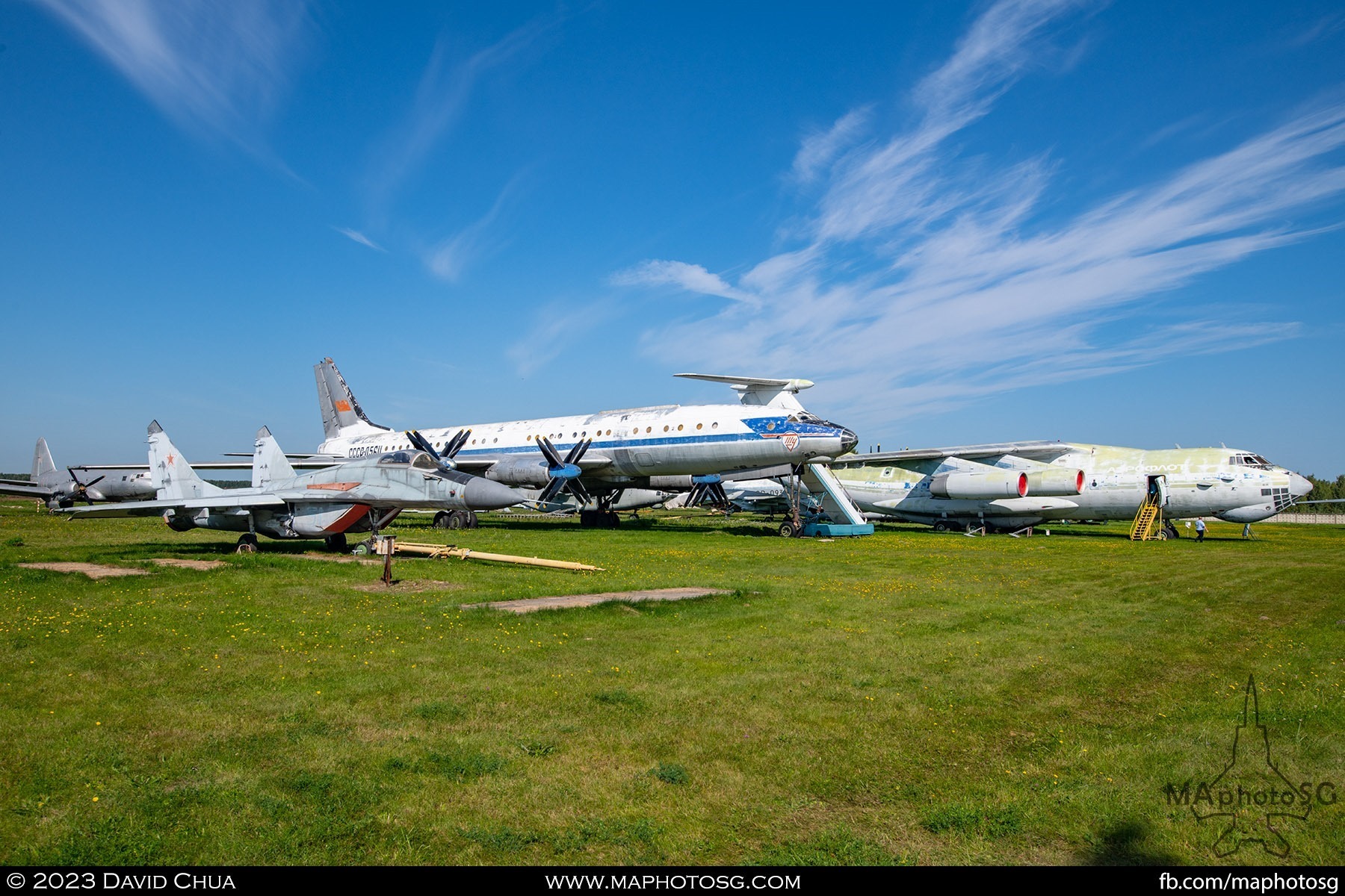 Mikoyan MiG-29, Tupolev Tu-114 and Ilyushin Il-76