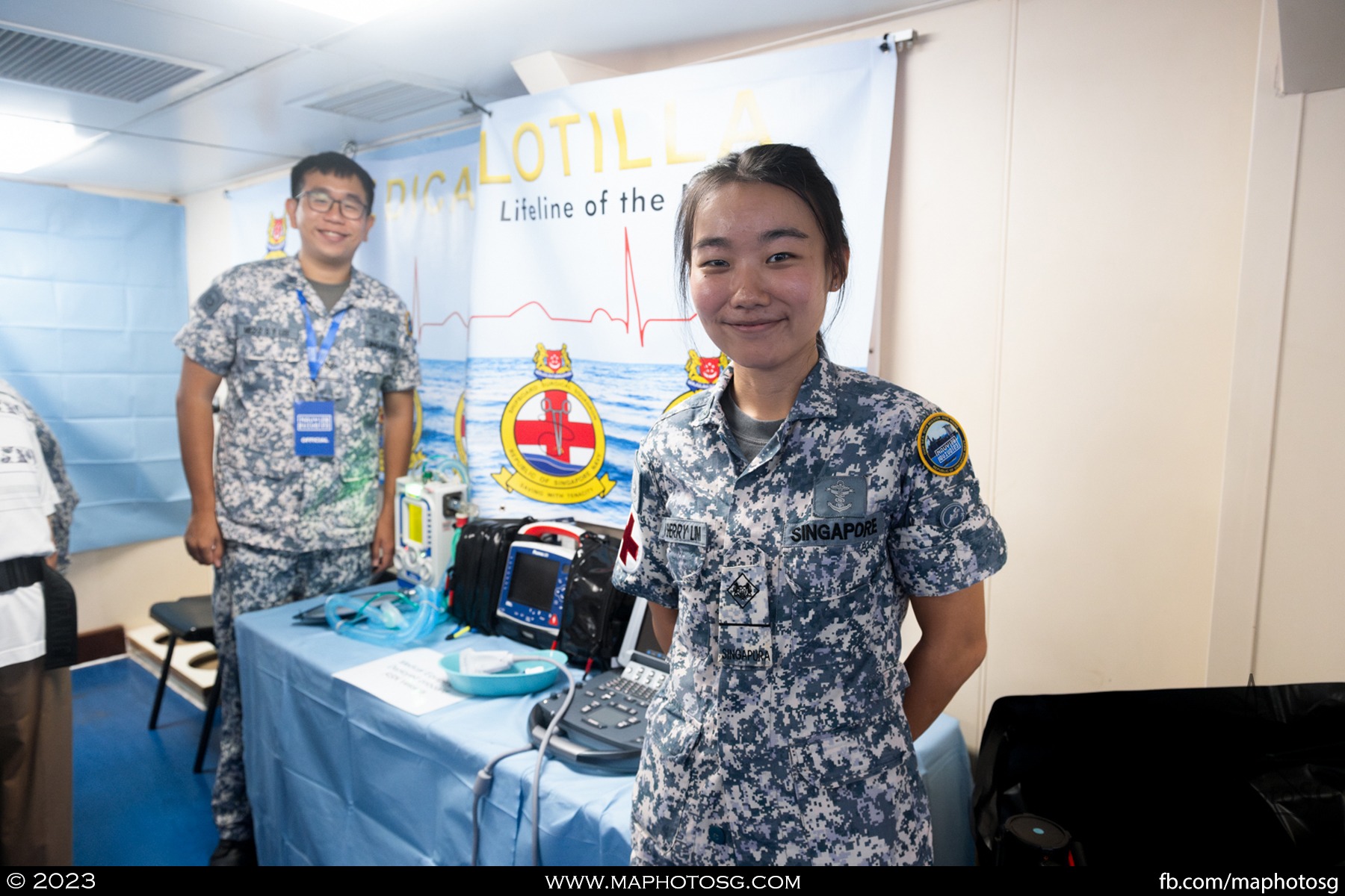 Medical exhibits on the RSS Endeavour